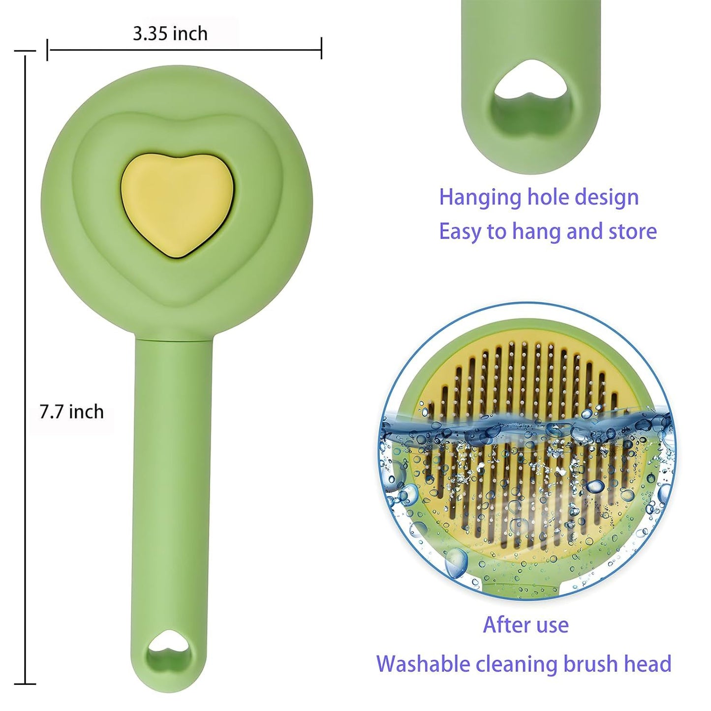 Pet Grooming Comb – One-Click Hair Removal Brush for Cats & Dogs