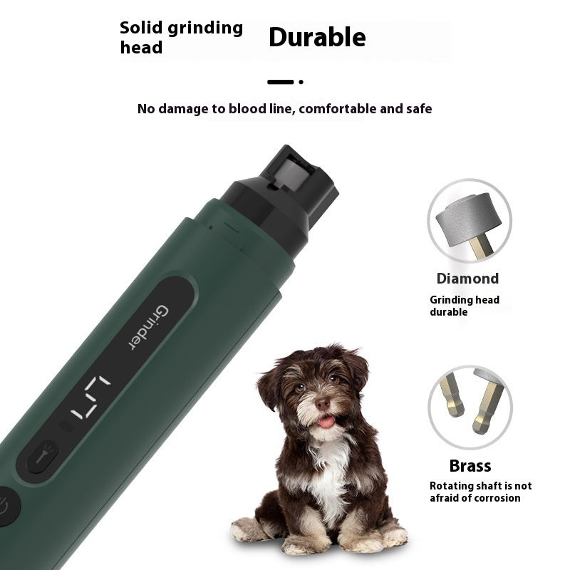 Rechargeable Dog & Cat Nail Grinder – Electric Pet Nail Trimmer, Quiet 5-Speed Claw Care Tool