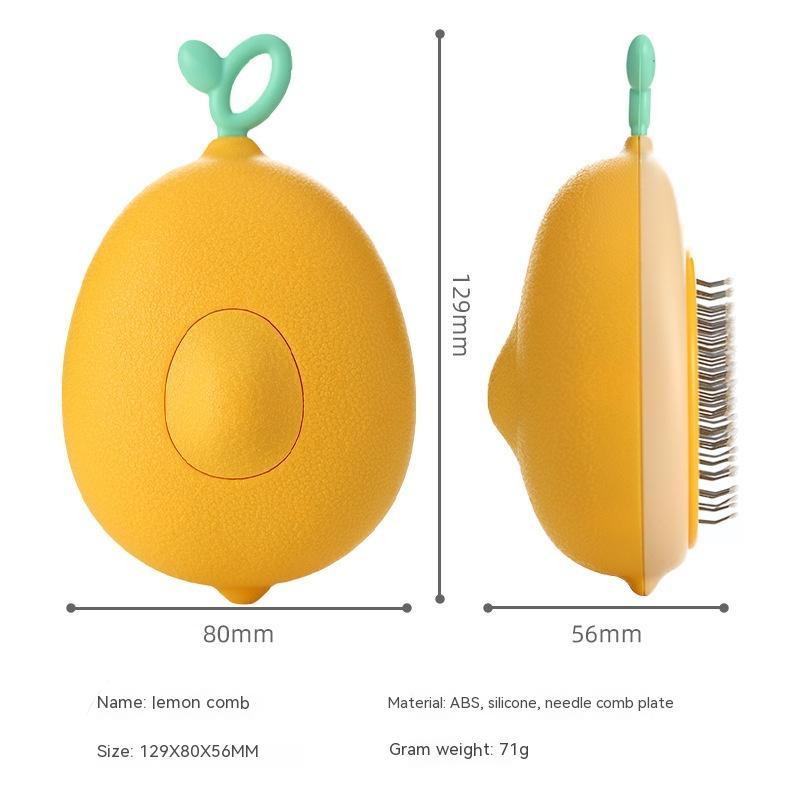 Avocado-Shaped Pet Grooming Brush – Stainless Steel Needle Comb for Dogs & Cats