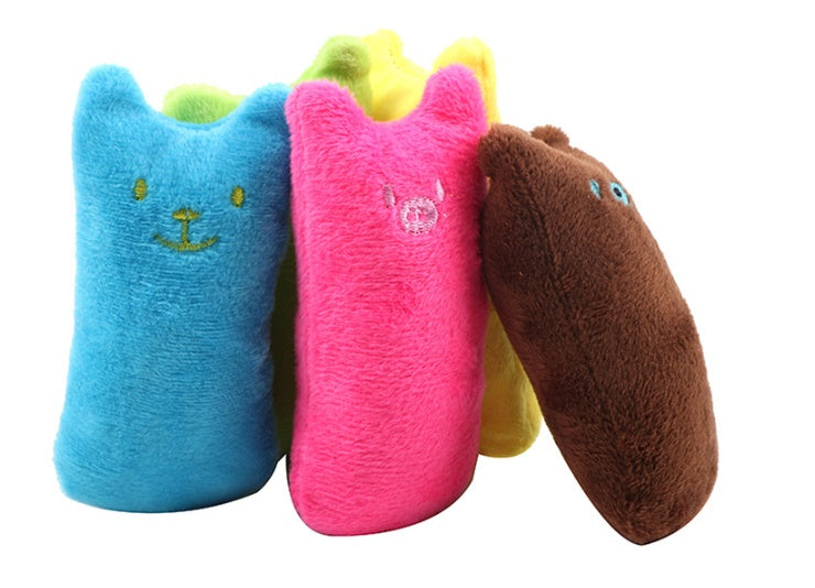 Catnip Plush Toy Pillow – Interactive Cat Chew & Bite Cushion