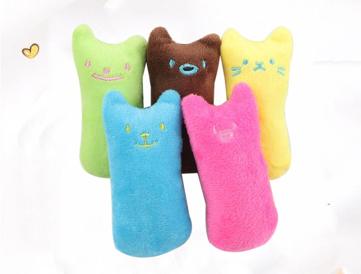 Catnip Plush Toy Pillow – Interactive Cat Chew & Bite Cushion