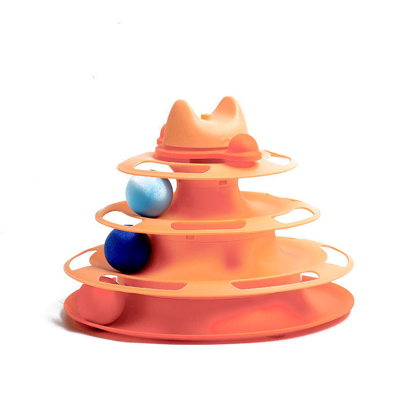 Interactive Cat Space Tower – Multi-Level Play Board Toy