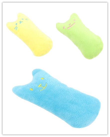 Catnip Plush Toy Pillow – Interactive Cat Chew & Bite Cushion