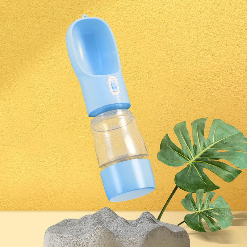 2-in-1 Portable Dog Water Bottle & Bowl – Travel Pet Feeder for Outdoor Walks