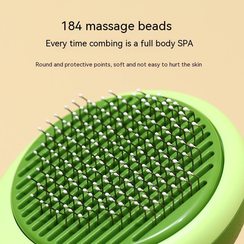 Avocado-Shaped Pet Grooming Brush – Stainless Steel Needle Comb for Dogs & Cats
