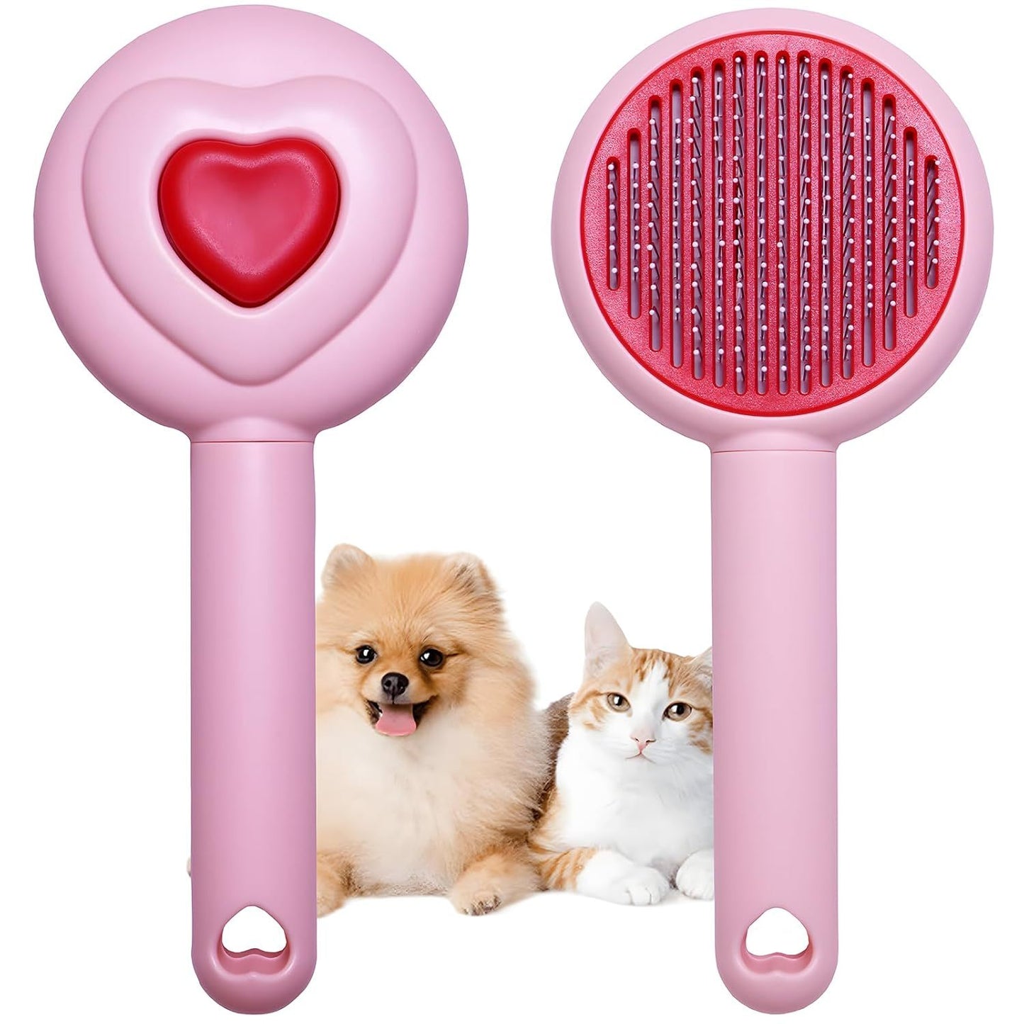 Pet Grooming Comb – One-Click Hair Removal Brush for Cats & Dogs