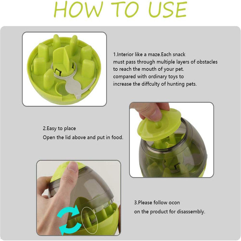 Dog Treat Dispenser Toy – Interactive Food Feeder for Training & Play