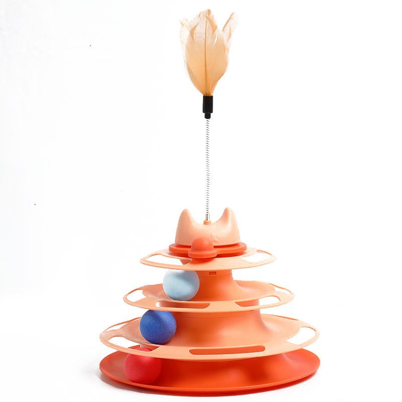 Interactive Cat Space Tower – Multi-Level Play Board Toy
