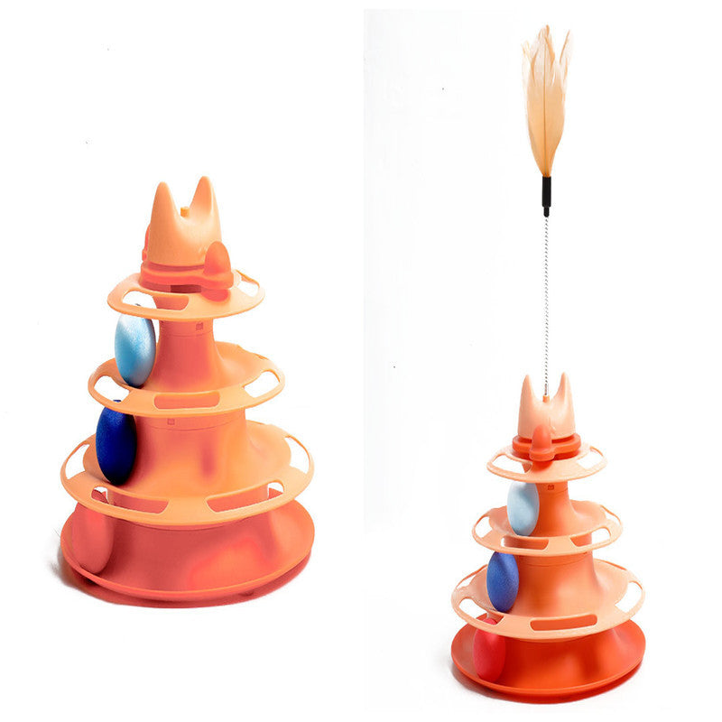 Interactive Cat Space Tower – Multi-Level Play Board Toy