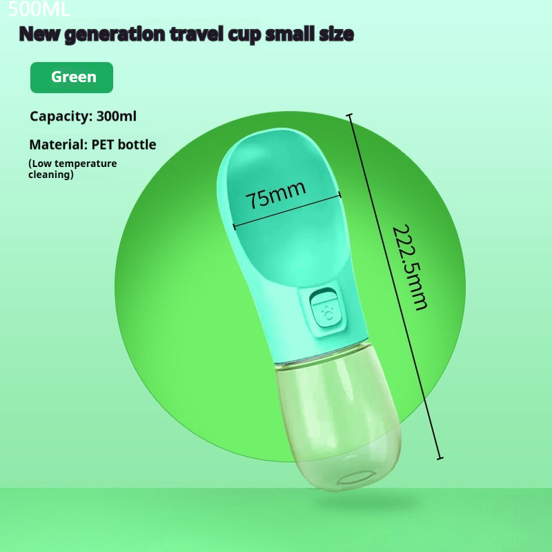 2-in-1 Portable Dog Water Bottle & Bowl – Travel Pet Feeder for Outdoor Walks