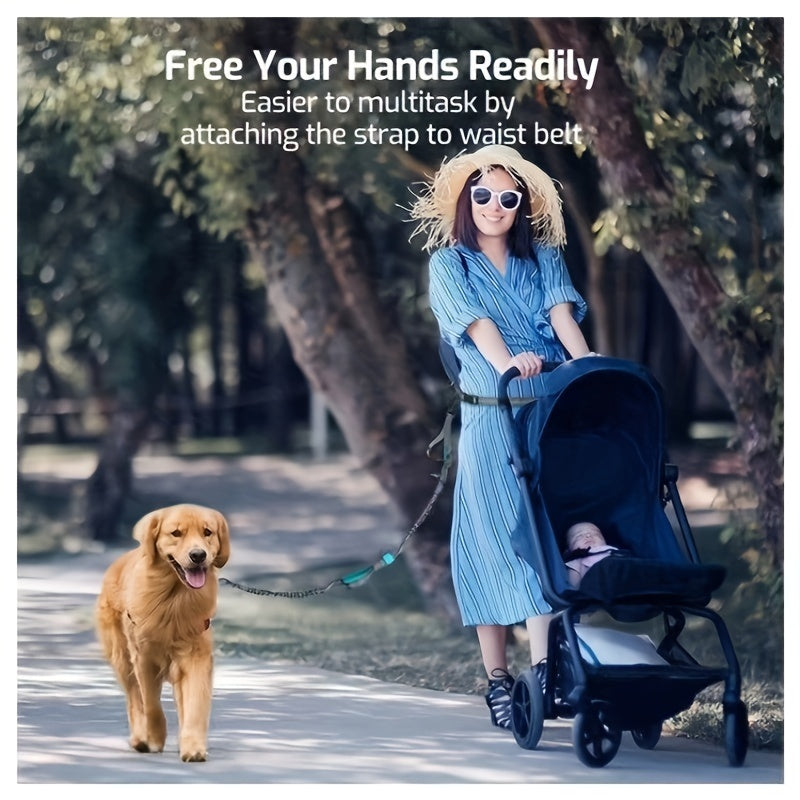 Hands-Free Dog Leash – Run, Walk & Train Comfortably | Adjustable Waist Belt, Durable Nylon