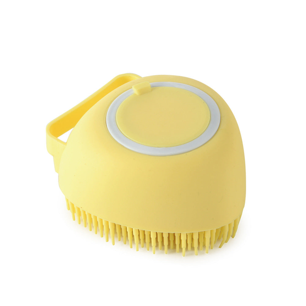 2-in-1 Silicone Pet Bath & Massage Glove – Shampoo Dispensing Grooming Brush for Dogs & Cats