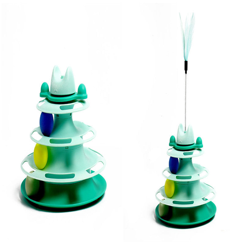 Interactive Cat Space Tower – Multi-Level Play Board Toy