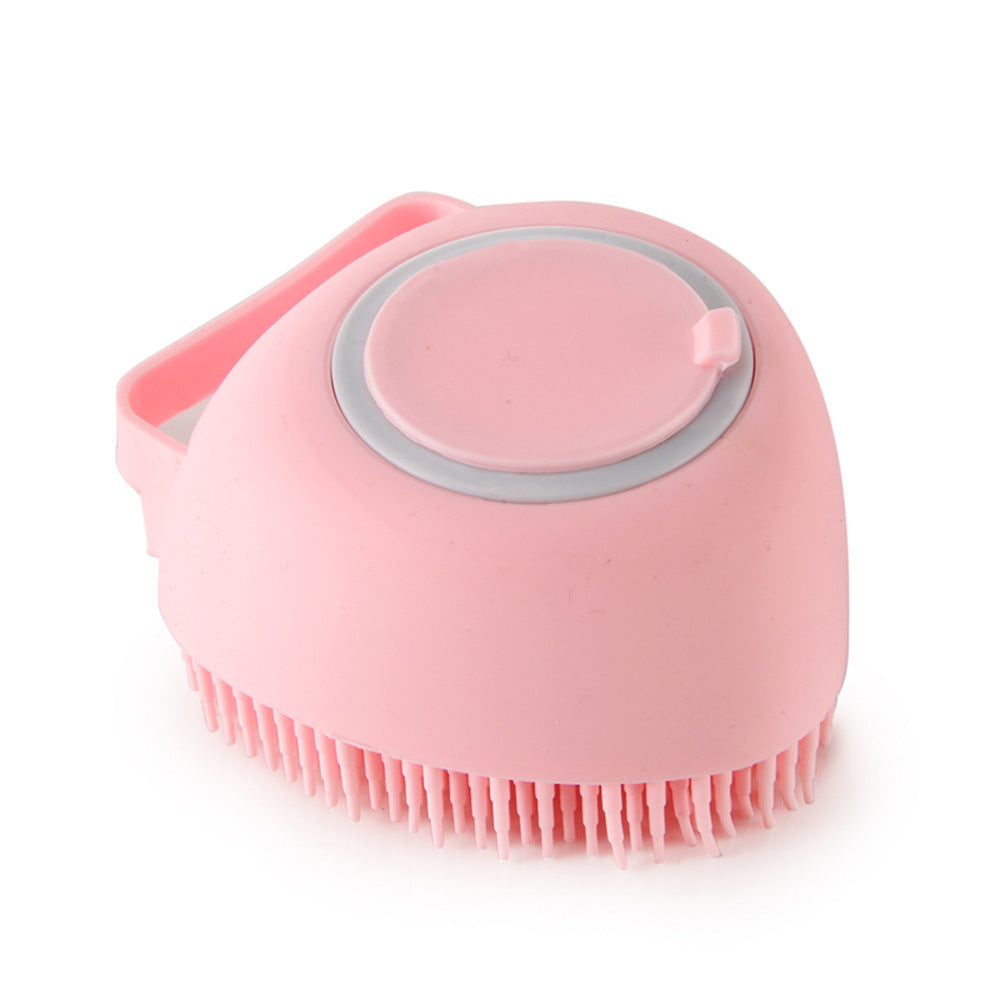 2-in-1 Silicone Pet Bath & Massage Glove – Shampoo Dispensing Grooming Brush for Dogs & Cats