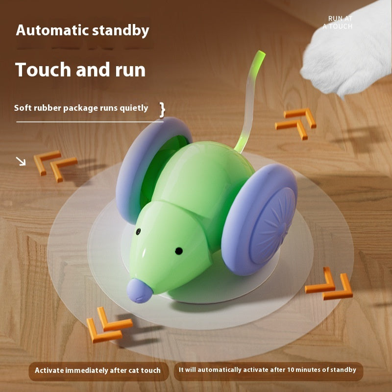 Interactive Electric Cat Toy – Smart Mouse Car with Obstacle Avoidance
