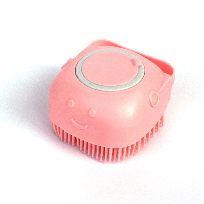 2-in-1 Silicone Pet Bath & Massage Glove – Shampoo Dispensing Grooming Brush for Dogs & Cats