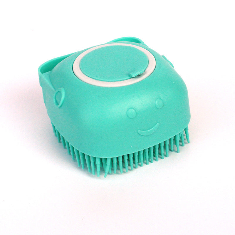 2-in-1 Silicone Pet Bath & Massage Glove – Shampoo Dispensing Grooming Brush for Dogs & Cats