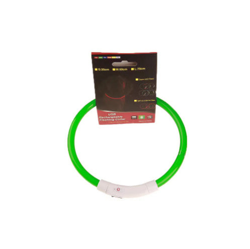Light-Up Dog Collar – USB Charging, Neon Glow Safety for Night Walking