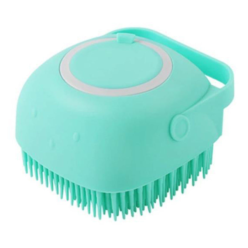 2-in-1 Silicone Pet Bath & Massage Glove – Shampoo Dispensing Grooming Brush for Dogs & Cats
