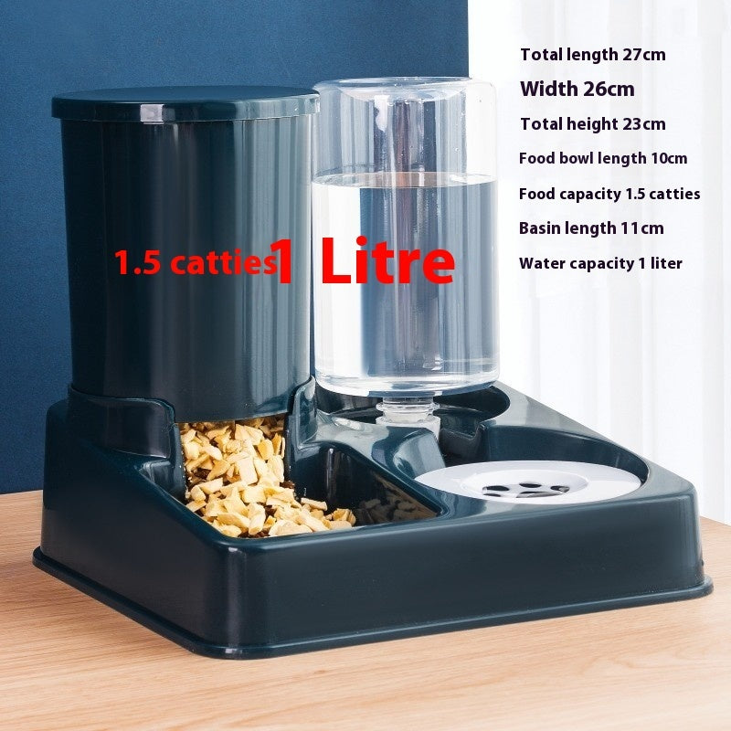 Double Cat Bowl – Automatic Water Dispenser & Food Feeder