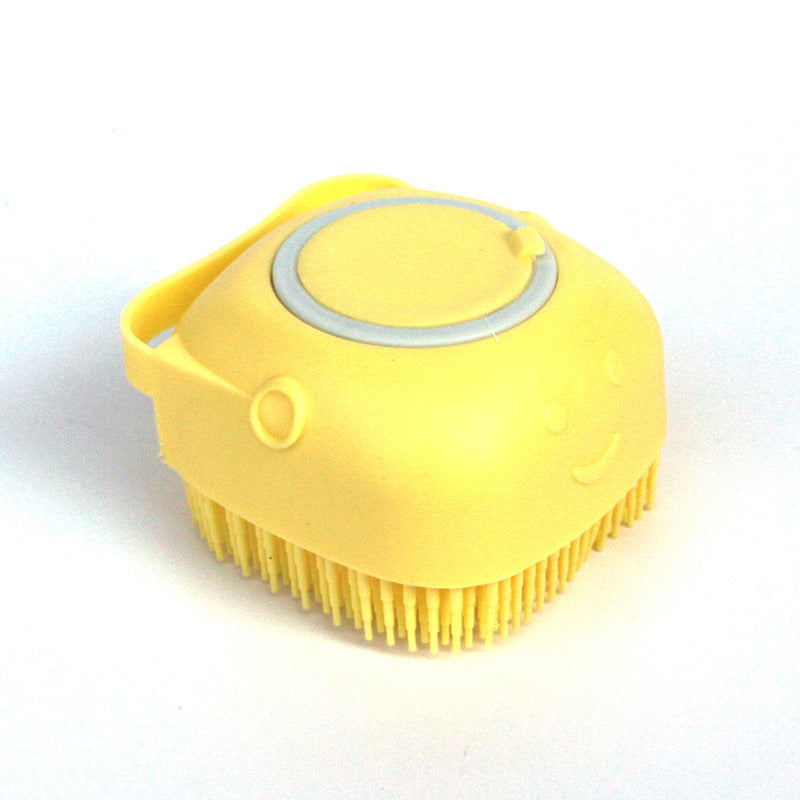 2-in-1 Silicone Pet Bath & Massage Glove – Shampoo Dispensing Grooming Brush for Dogs & Cats