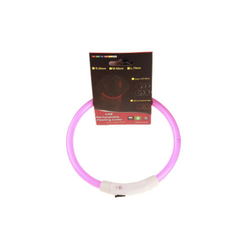 Light-Up Dog Collar – USB Charging, Neon Glow Safety for Night Walking