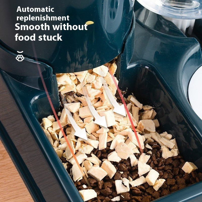 Double Cat Bowl – Automatic Water Dispenser & Food Feeder