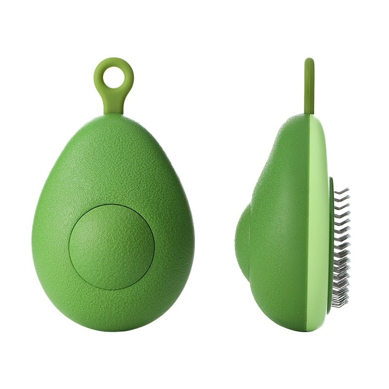 Avocado-Shaped Pet Grooming Brush – Stainless Steel Needle Comb for Dogs & Cats