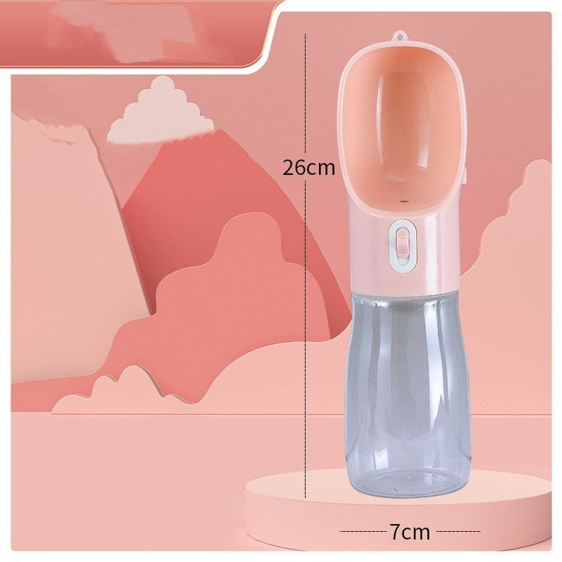 2-in-1 Portable Dog Water Bottle & Bowl – Travel Pet Feeder for Outdoor Walks