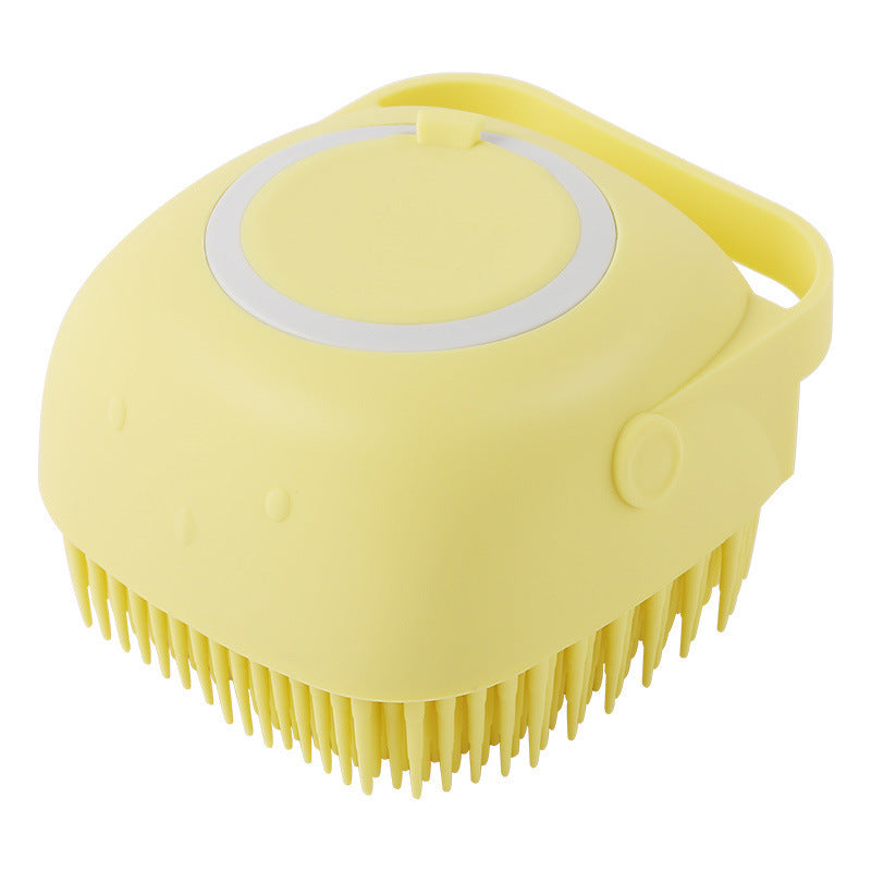 2-in-1 Silicone Pet Bath & Massage Glove – Shampoo Dispensing Grooming Brush for Dogs & Cats