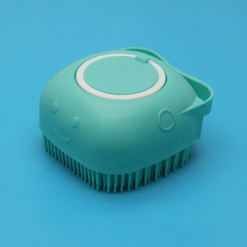 2-in-1 Silicone Pet Bath & Massage Glove – Shampoo Dispensing Grooming Brush for Dogs & Cats