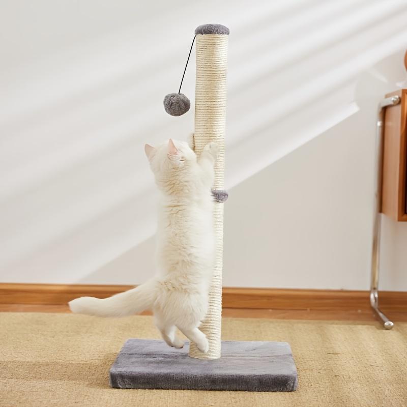 Durable Sisal Cat Scratching Post with Hanging Ball – Space-Saving Indoor Play & Exercise Tower