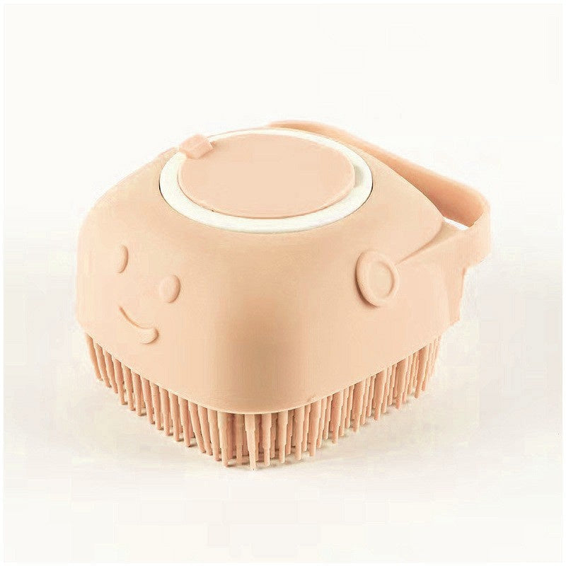 2-in-1 Silicone Pet Bath & Massage Glove – Shampoo Dispensing Grooming Brush for Dogs & Cats