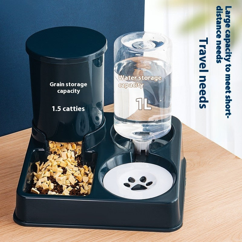 Double Cat Bowl – Automatic Water Dispenser & Food Feeder