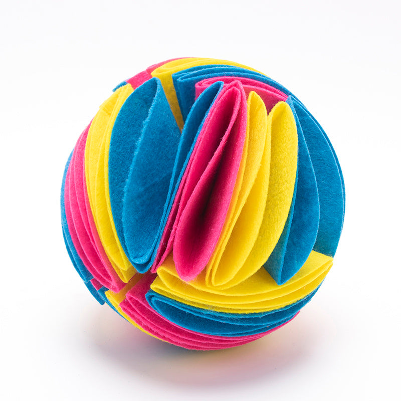 Foldable Dog Snuffle Ball – IQ Training & Feeding Toy for Dogs
