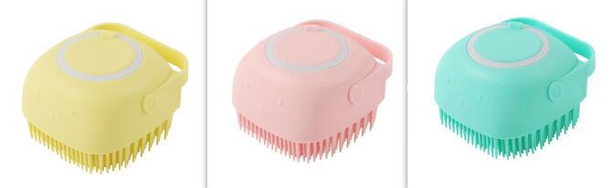 2-in-1 Silicone Pet Bath & Massage Glove – Shampoo Dispensing Grooming Brush for Dogs & Cats