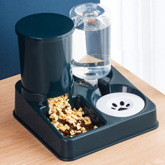 Double Cat Bowl – Automatic Water Dispenser & Food Feeder