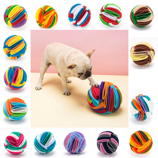 Foldable Dog Snuffle Ball – IQ Training & Feeding Toy for Dogs