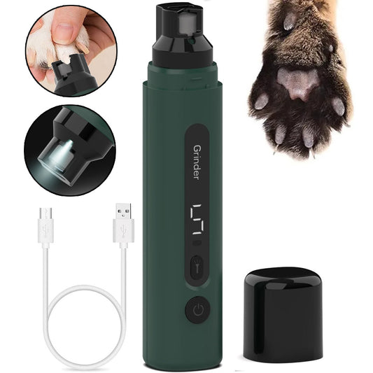 Rechargeable Dog & Cat Nail Grinder – Electric Pet Nail Trimmer, Quiet 5-Speed Claw Care Tool