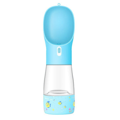 2-in-1 Portable Dog Water Bottle & Bowl – Travel Pet Feeder for Outdoor Walks