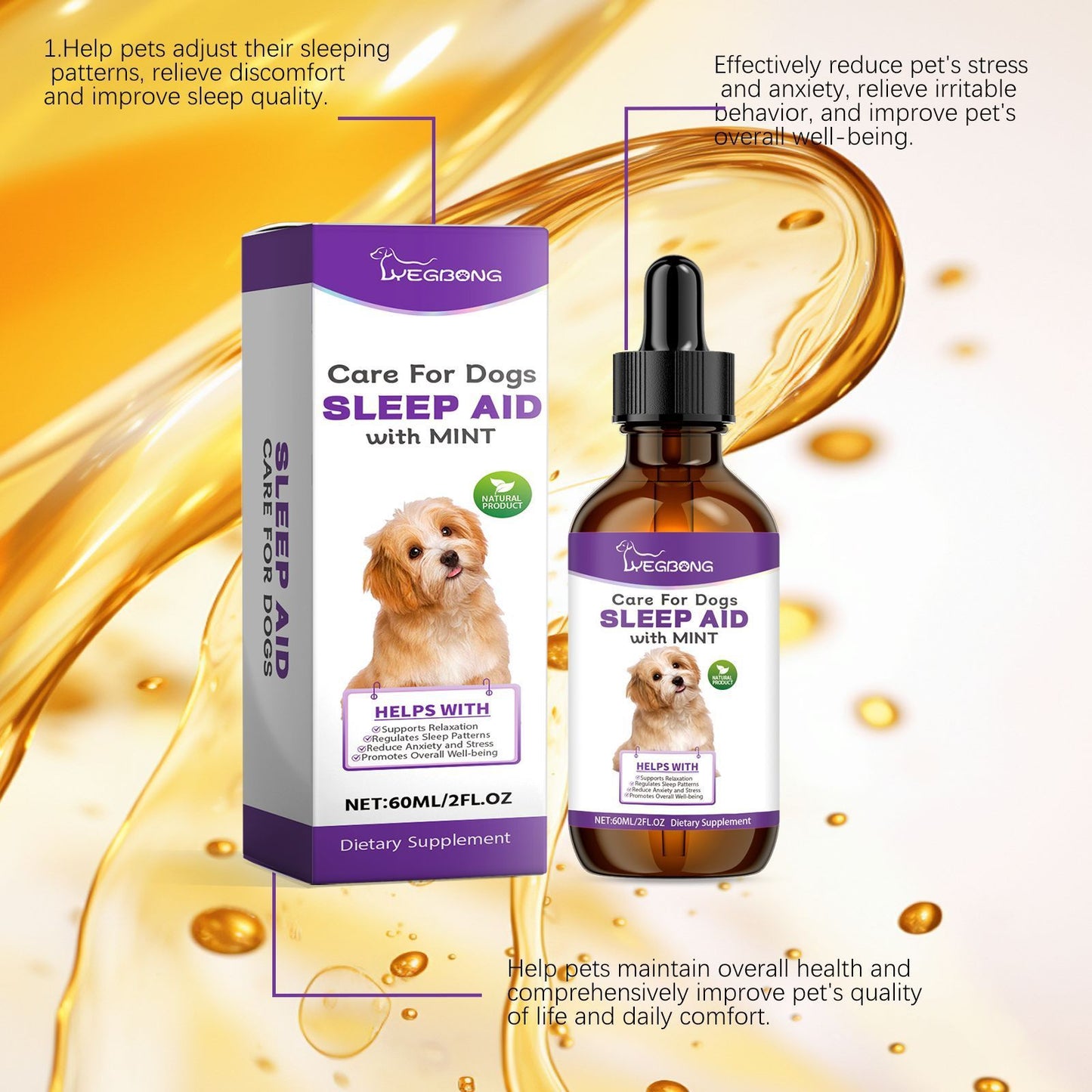Dog Sleep Drops – Natural Calming Support for Restful Nights