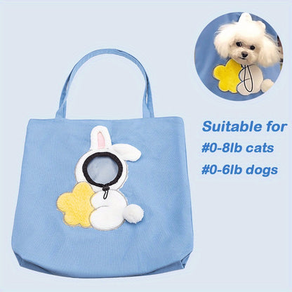 Little Bee Design Pet Carrier Bag – Portable Breathable Travel Handbag for Cats & Dogs