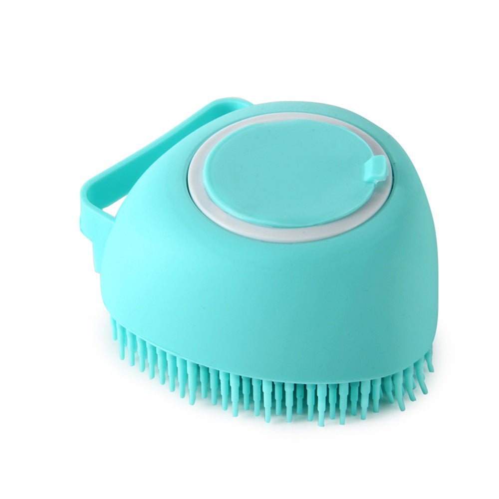 2-in-1 Silicone Pet Bath & Massage Glove – Shampoo Dispensing Grooming Brush for Dogs & Cats