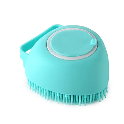 2-in-1 Silicone Pet Bath & Massage Glove – Shampoo Dispensing Grooming Brush for Dogs & Cats