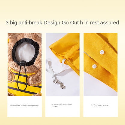 Little Bee Design Pet Carrier Bag – Portable Breathable Travel Handbag for Cats & Dogs