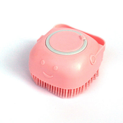 2-in-1 Silicone Pet Bath & Massage Glove – Shampoo Dispensing Grooming Brush for Dogs & Cats