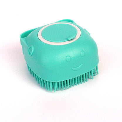 2-in-1 Silicone Pet Bath & Massage Glove – Shampoo Dispensing Grooming Brush for Dogs & Cats