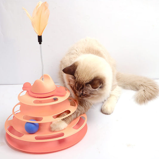 Interactive Cat Space Tower – Multi-Level Play Board Toy