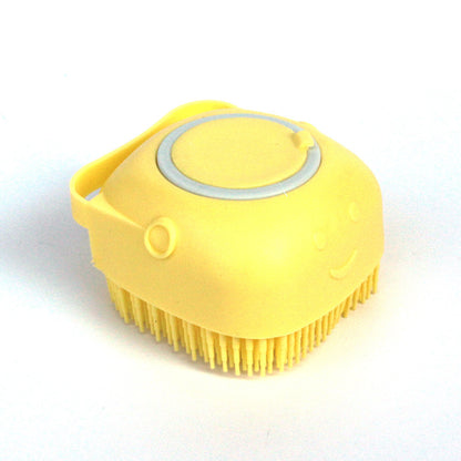 2-in-1 Silicone Pet Bath & Massage Glove – Shampoo Dispensing Grooming Brush for Dogs & Cats