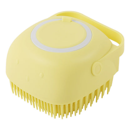 2-in-1 Silicone Pet Bath & Massage Glove – Shampoo Dispensing Grooming Brush for Dogs & Cats